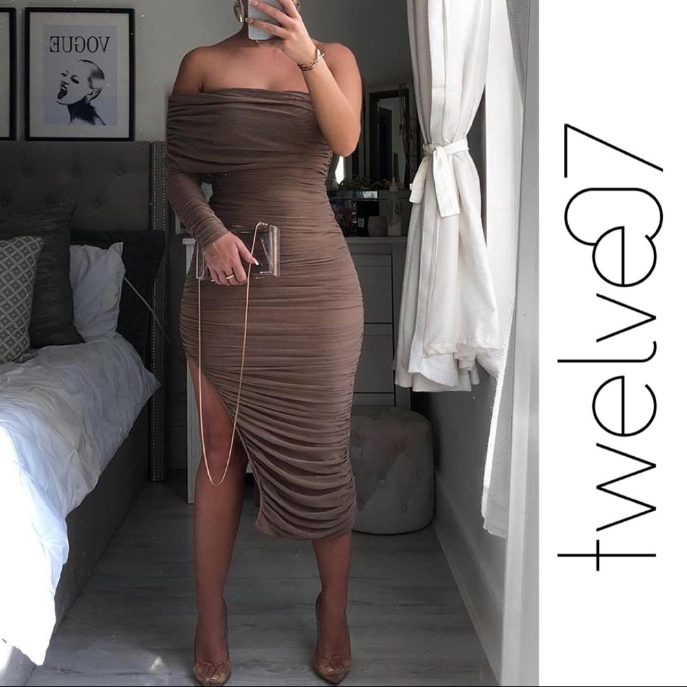 Vani Ruched Asymmetrical Dress